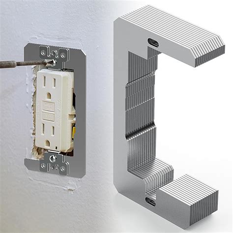 electrical box shim plate|electrical outlet box shim.